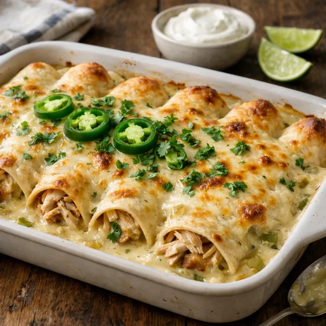 Creamy Chicken Enchiladas