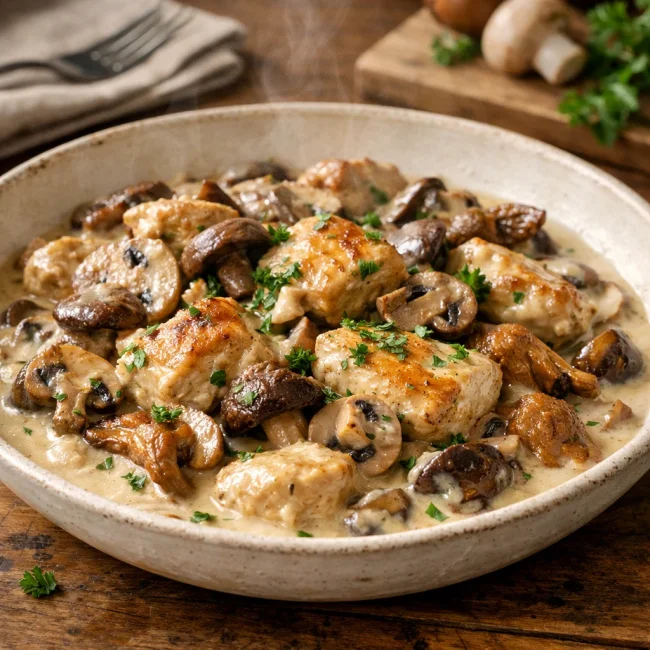 Creamy Chicken Forestière