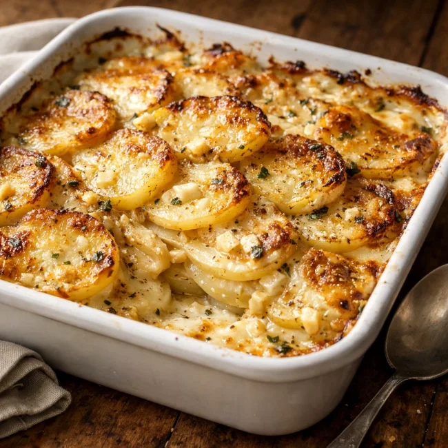 Creamy Garlic Scalloped Potatoes