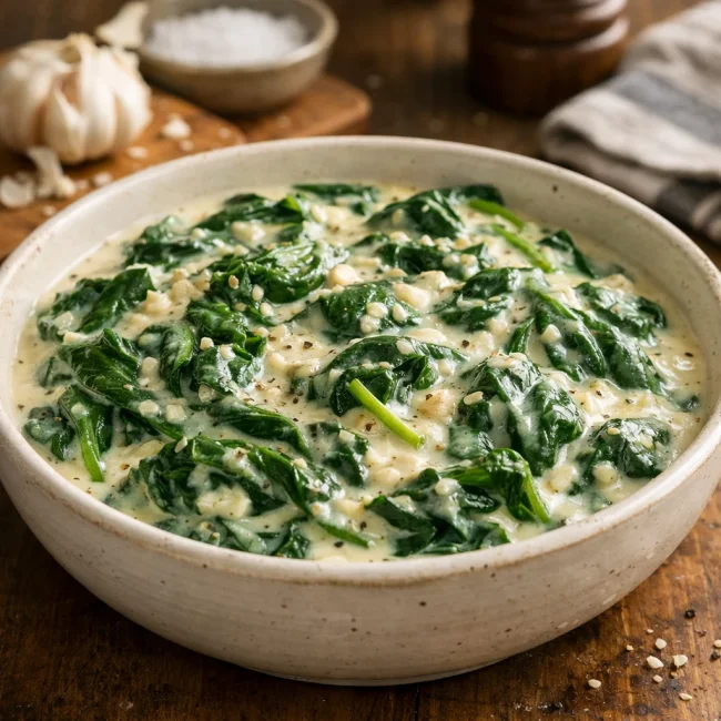 Creamy Garlic Spinach Delight