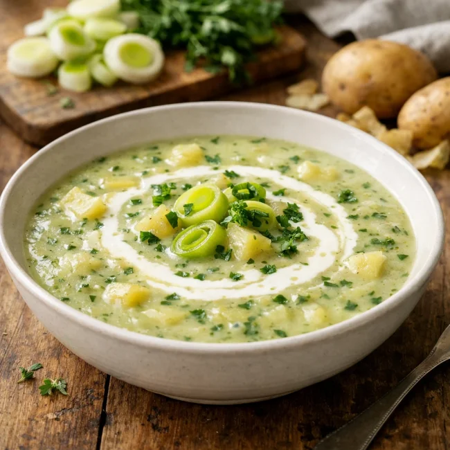 Creamy Leek and Herb Potato Soup