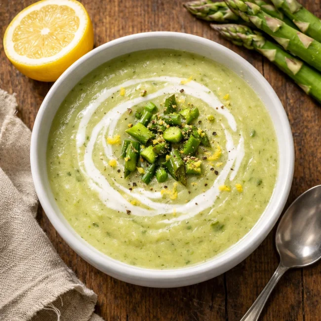 Creamy Lemon Asparagus Soup