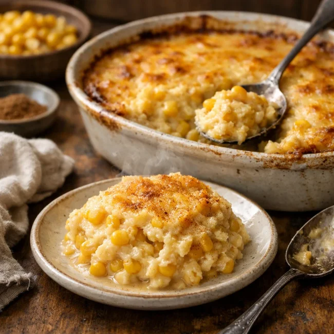 Creamy Spiced Corn Pudding