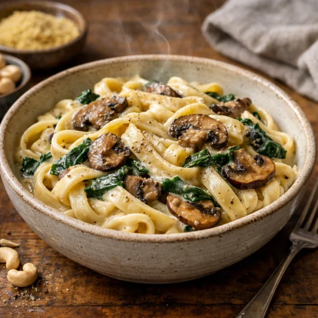 Creamy Vegan Alfredo Pasta