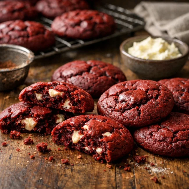 Crimson Velvet Cookies