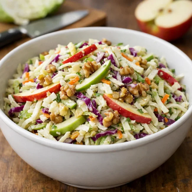 Crisp Apple Walnut Coleslaw