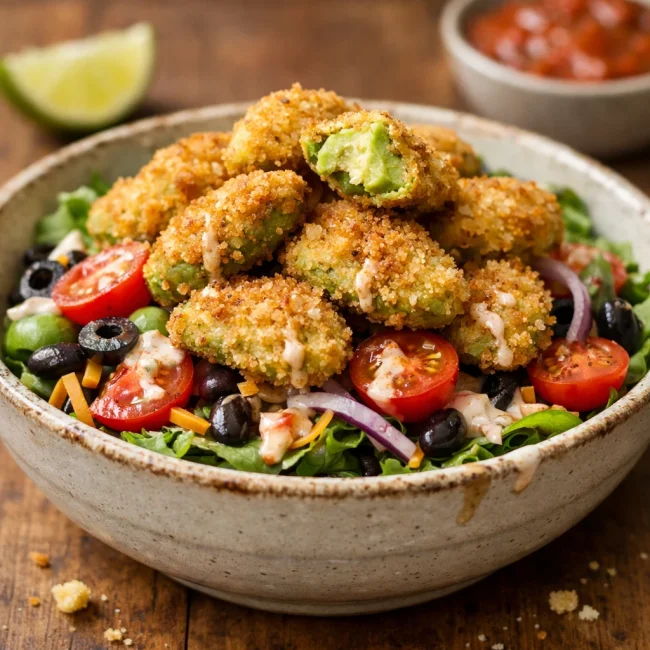Crispy Avocado Taco Salad