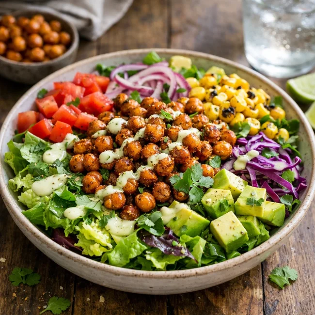 Crispy Chickpea Taco Salad