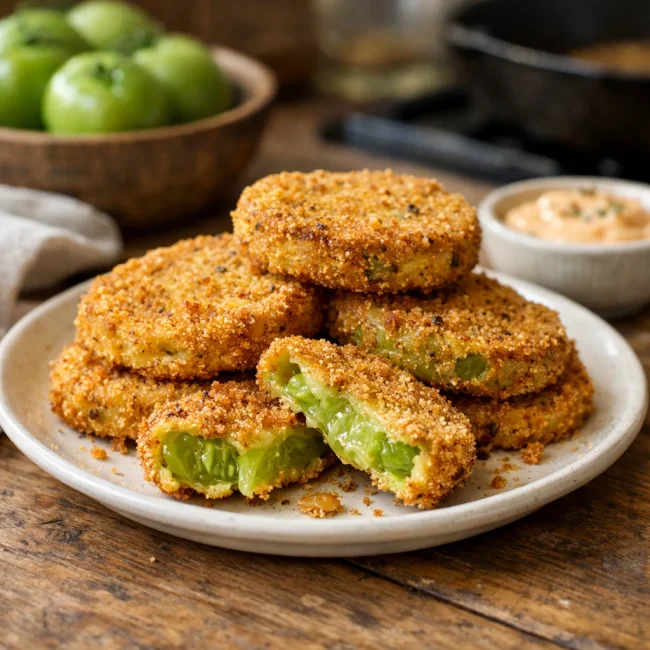 Crispy Cornmeal Fried Green Tomatoes