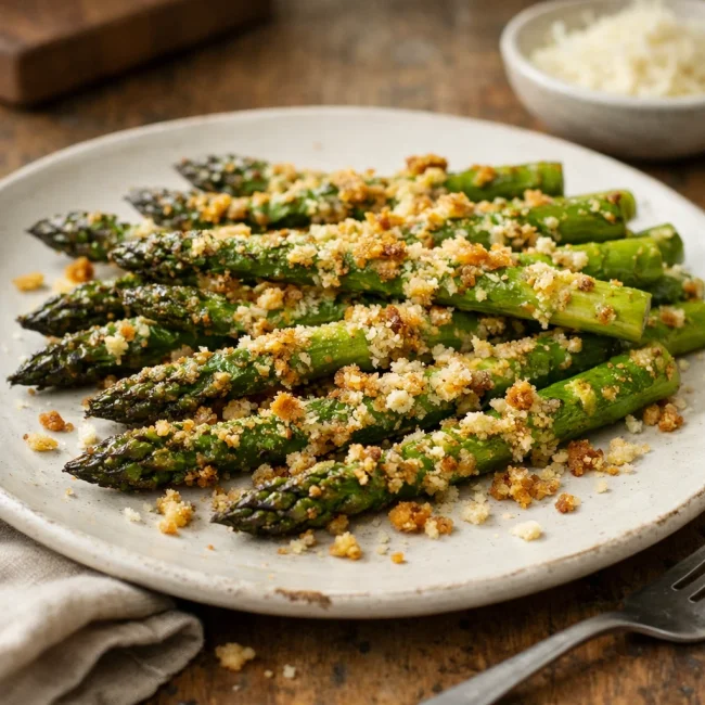 Crispy Garlic Parmesan Asparagus