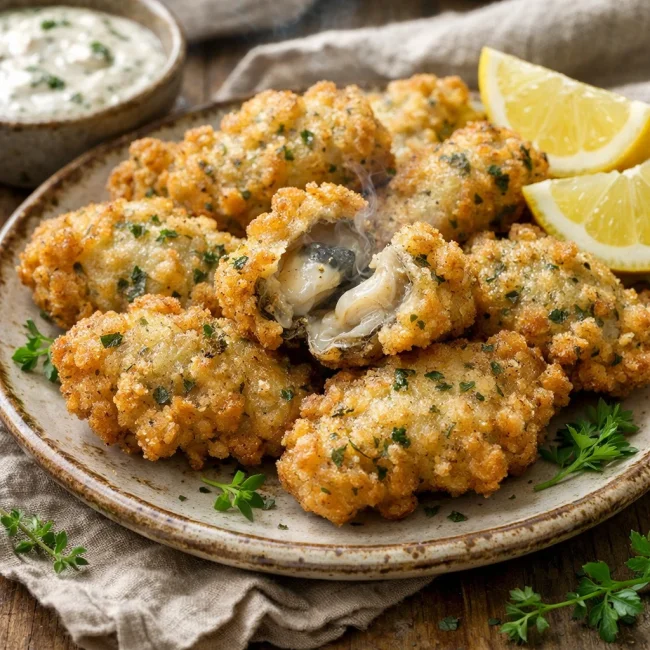 Crispy Herb-Battered Oysters