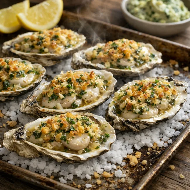Crispy Herb Butter Oysters