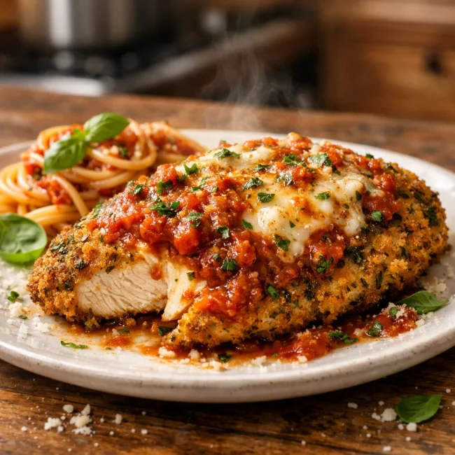 Crispy Herb Chicken Parmesan Delight