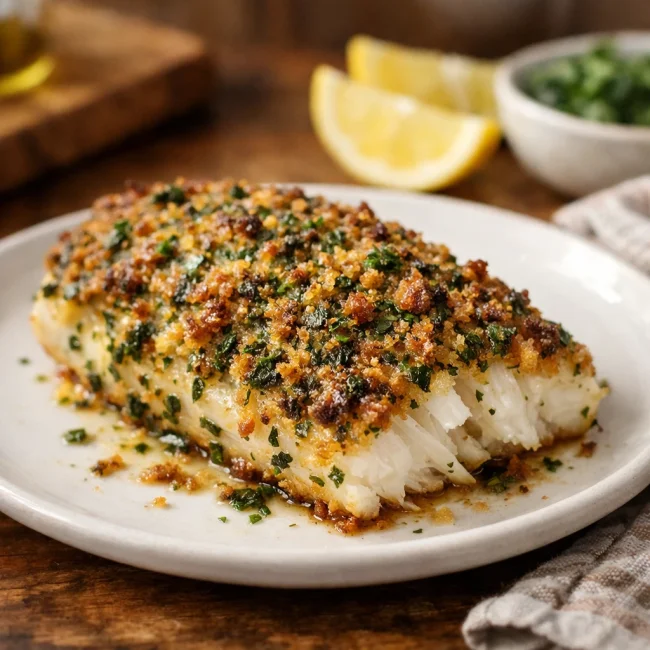 Crispy Herb-Crusted Baked Fish