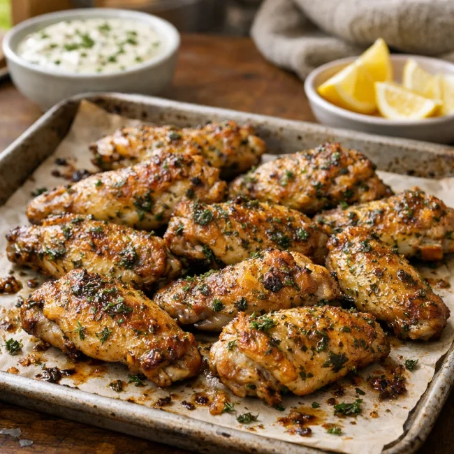 Crispy Herb-Infused Baked Chicken Wings