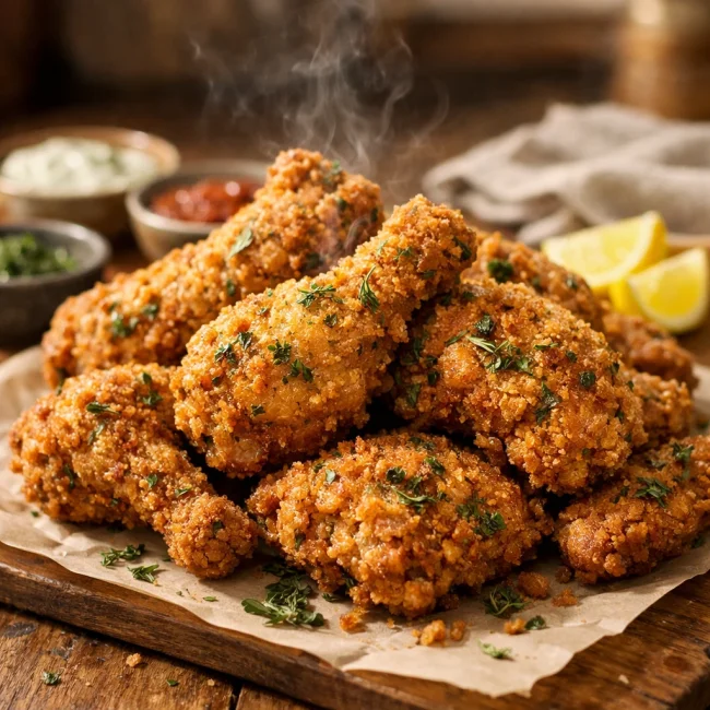 Crispy Herb-Infused Fried Chicken
