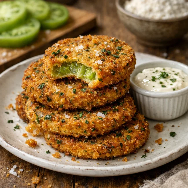 Crispy Herb-Infused Fried Green Tomatoes