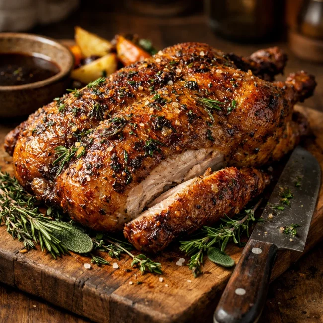 Crispy Herb-Infused Roast Duck
