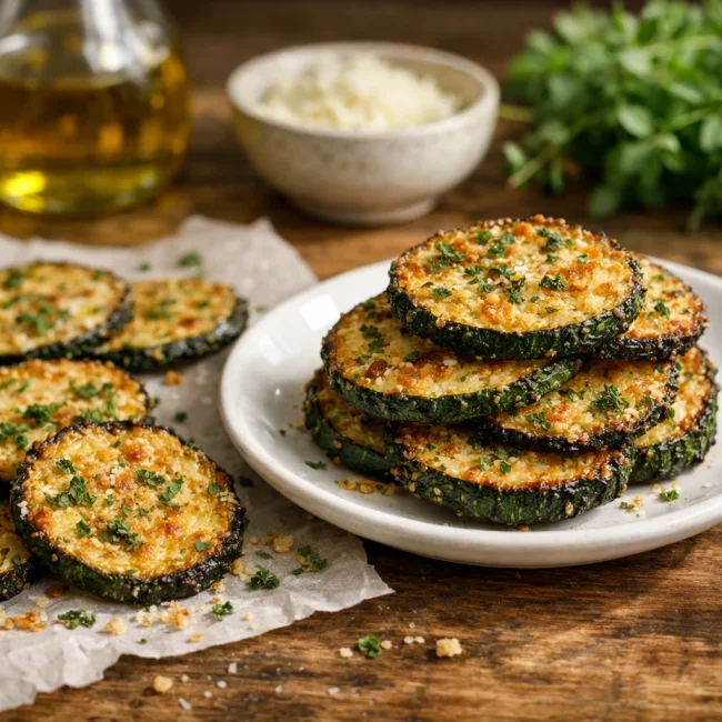 Crispy Herbed Zucchini Slices