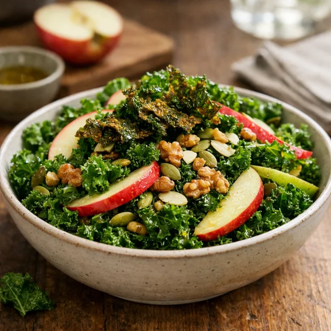 Crispy Kale and Apple Salad