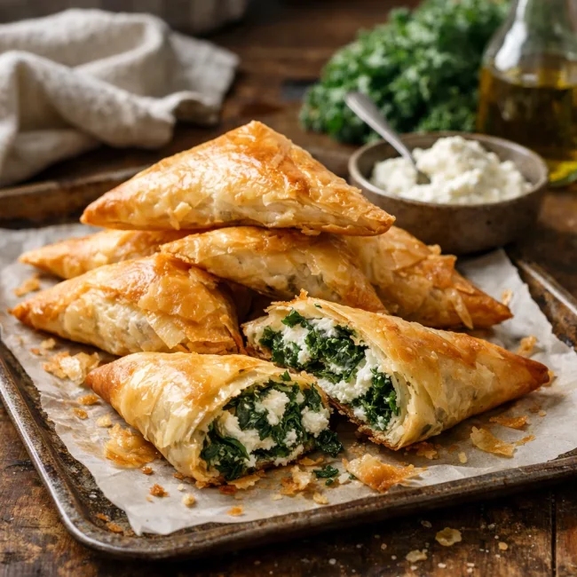 Crispy Kale and Ricotta Spanakopita
