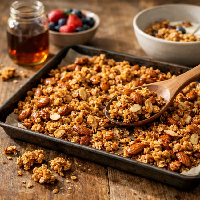 Crispy Maple Almond Granola