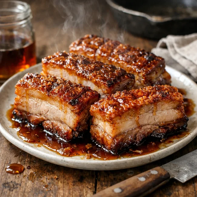 Crispy Maple-Glazed Pork Belly