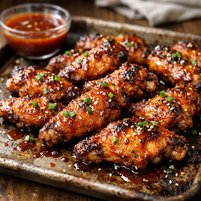 Crispy Maple-Sriracha Oven-Baked Wings