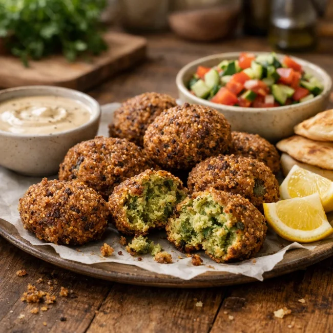 Crispy Quinoa Falafel