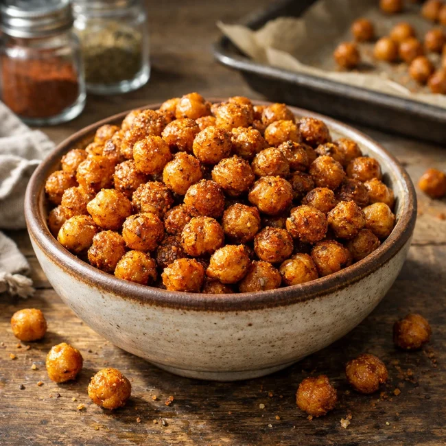 Crispy Spiced Roasted Chickpeas