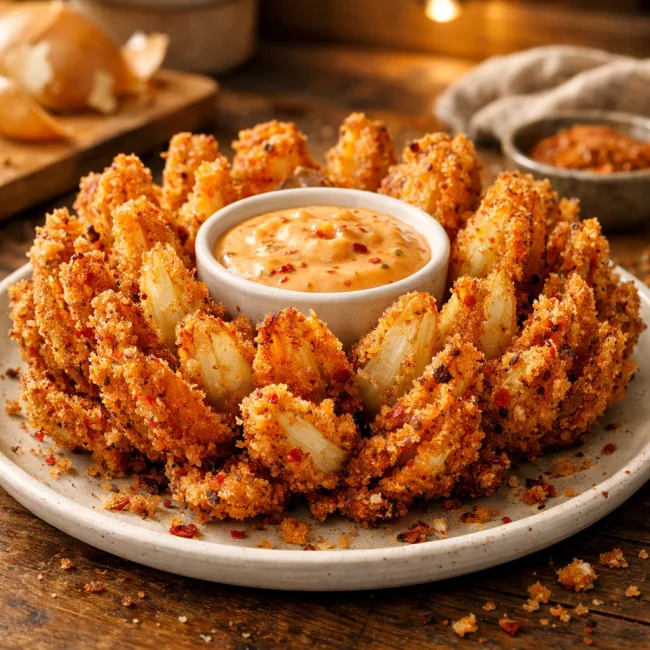 Crispy Spicy Blooming Onion