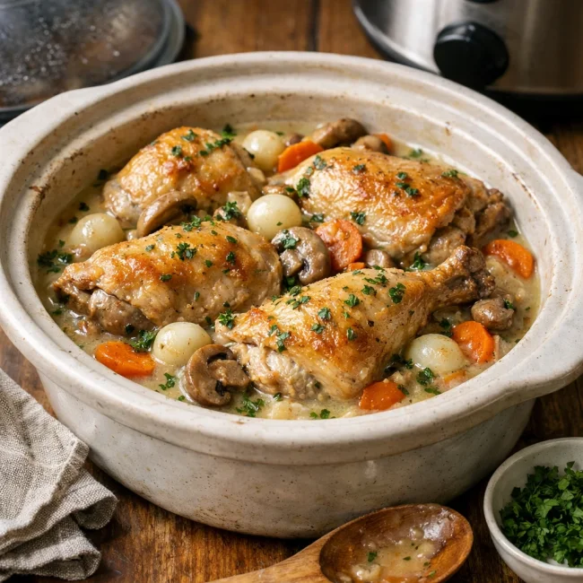 Crock Pot Coq au Vin Blanc