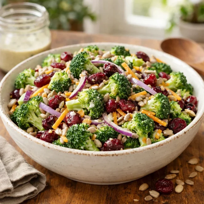 Crunchy Broccoli & Cranberry Delight Salad