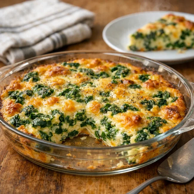 Crust-Free Savory Spinach Delight