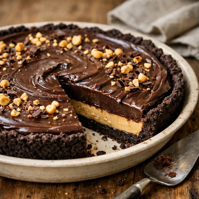 Decadent Chocolate Peanut Delight Pie