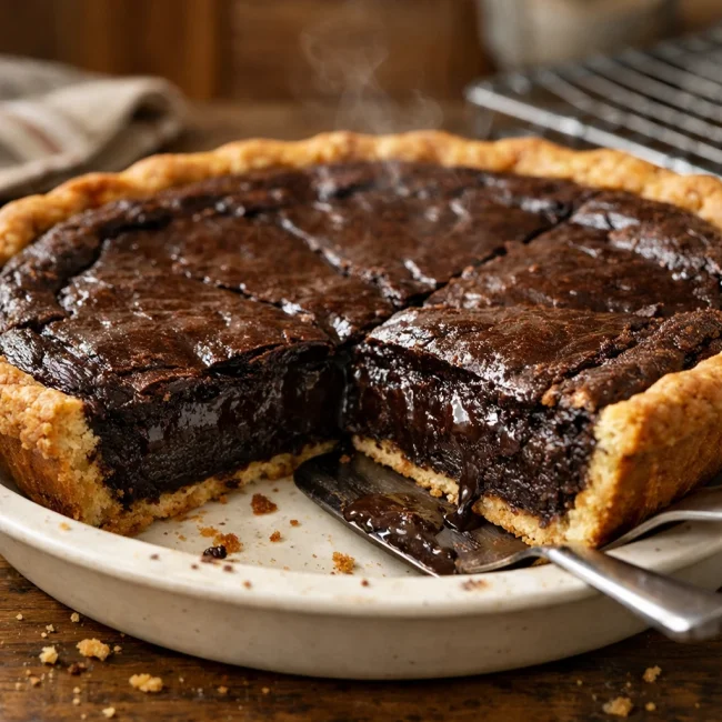 Decadent Dark Chocolate Fudge Pie