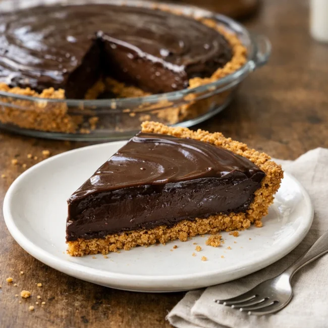 Decadent Double Chocolate Pudding Pie