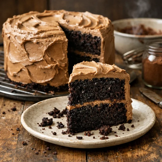 Decadent Mocha Mayonnaise Cake
