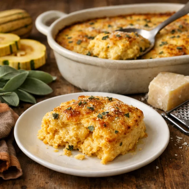 Delicata Squash Sformato with Sage and Parmesan