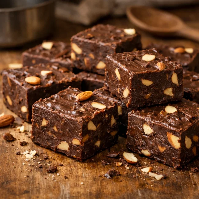 Double Chocolate Almond Fudge