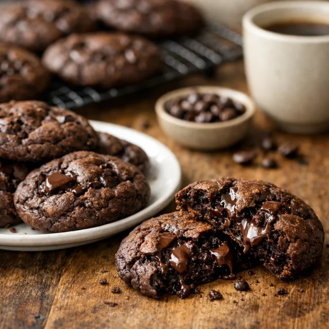 Double Chocolate Espresso Cookies