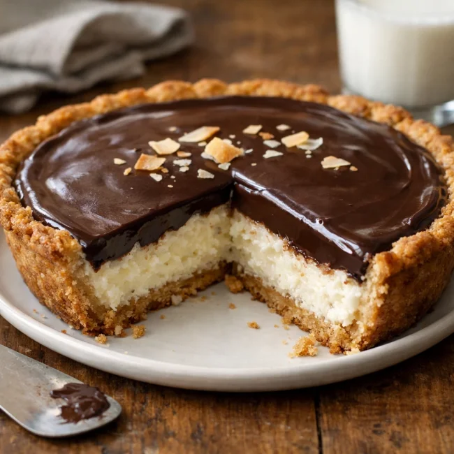 Dreamy Chocolate Coconut Pie