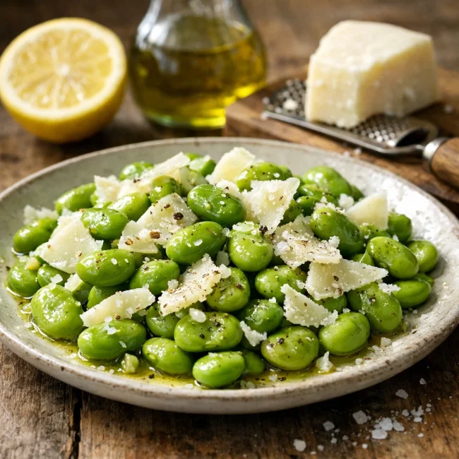 Fava Bean and Pecorino Salad