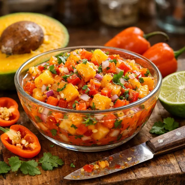 Fiery Mango Habanero Salsa