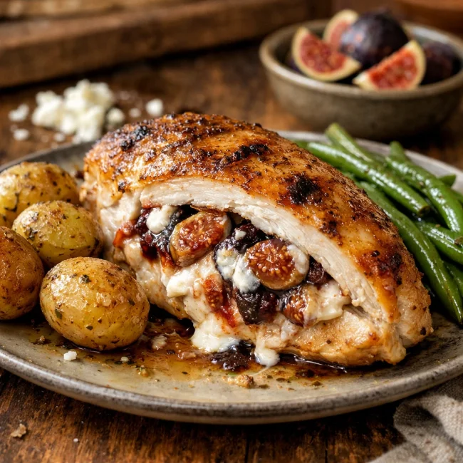 Fig and Goat Cheese Stuffed Chicken