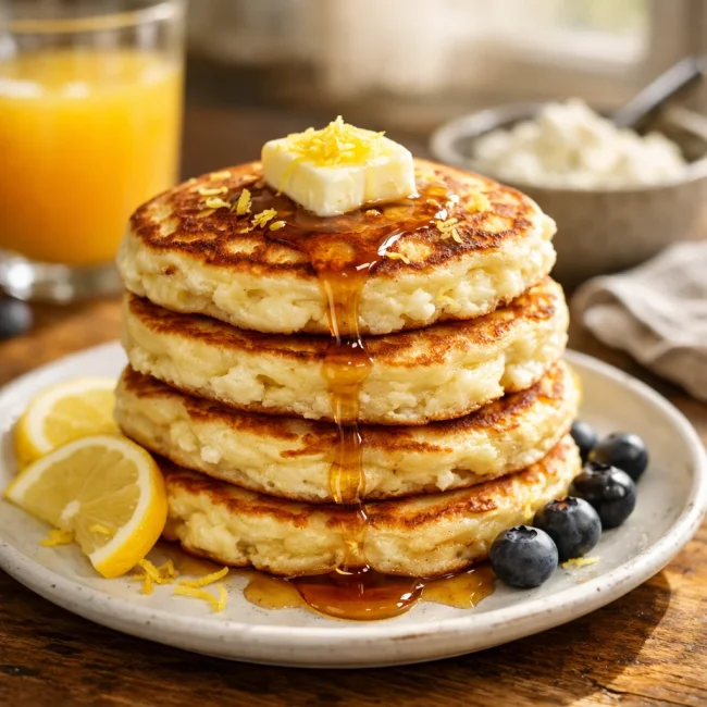 Fluffy Lemon Ricotta Pancakes