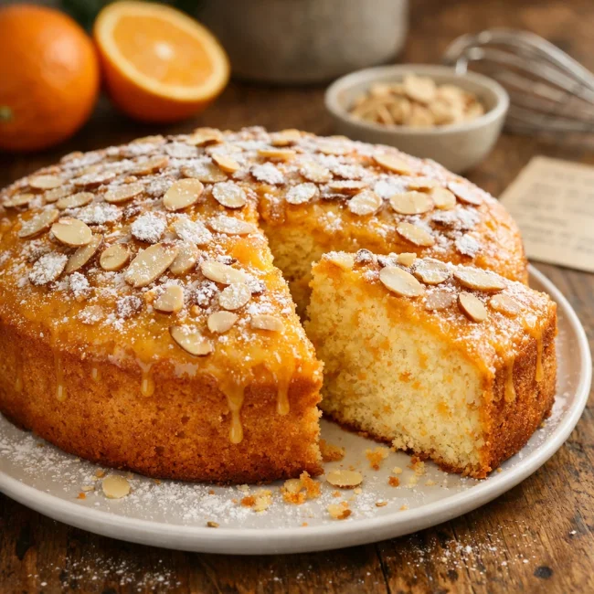 Fluffy Orange Almond Cake