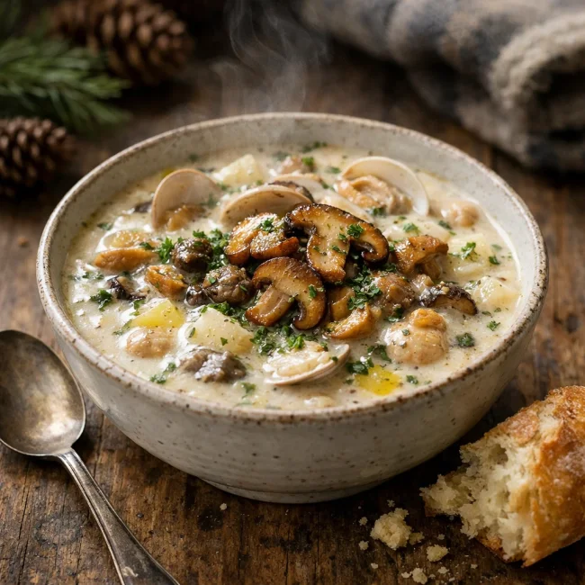 Forest-Inspired Clam Chowder