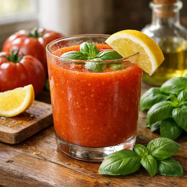Garden-Fresh Basil Tomato Juice