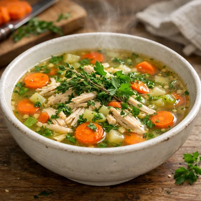 Garden Herb Chicken Soup